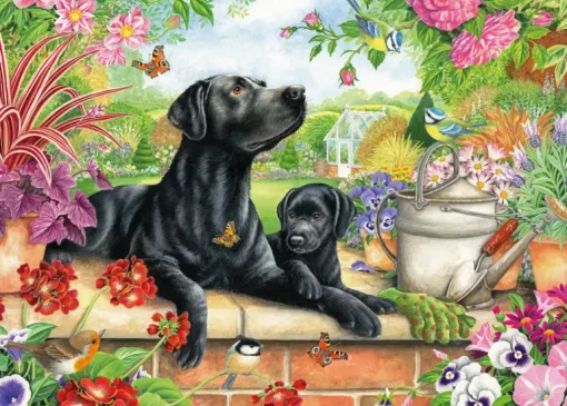 Black Labrador & Pup 1000 Piece Puzzle