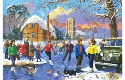 Skating By The Church-1000 piece Puzzle By Kevin Walsh