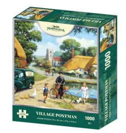 Village Post Man 1000 Piece Puzzle by Kevin Walsh